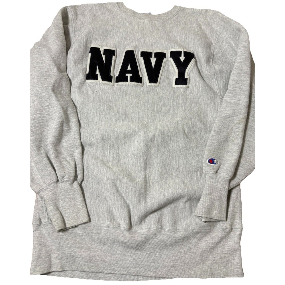 Vintage 90s Navy University Champion Reverse Weave Embroidered Spellout Mens XL